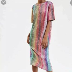 Zara Sequin Rainbow Dress